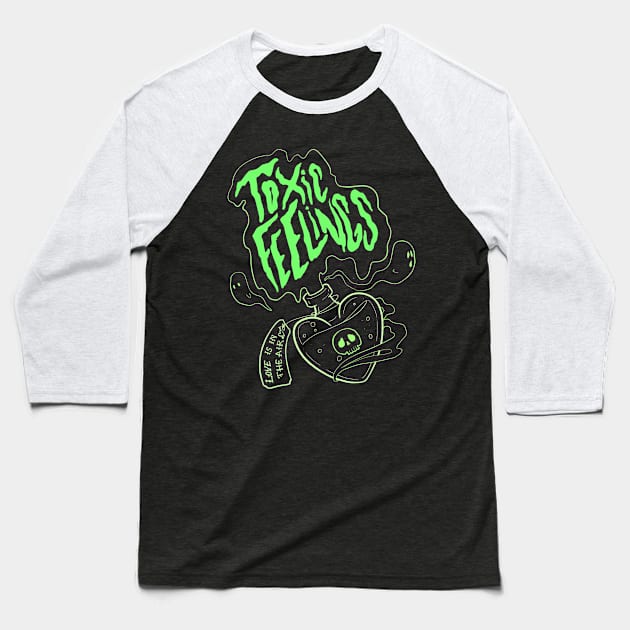 Toxic Feelings Baseball T-Shirt by vitoria